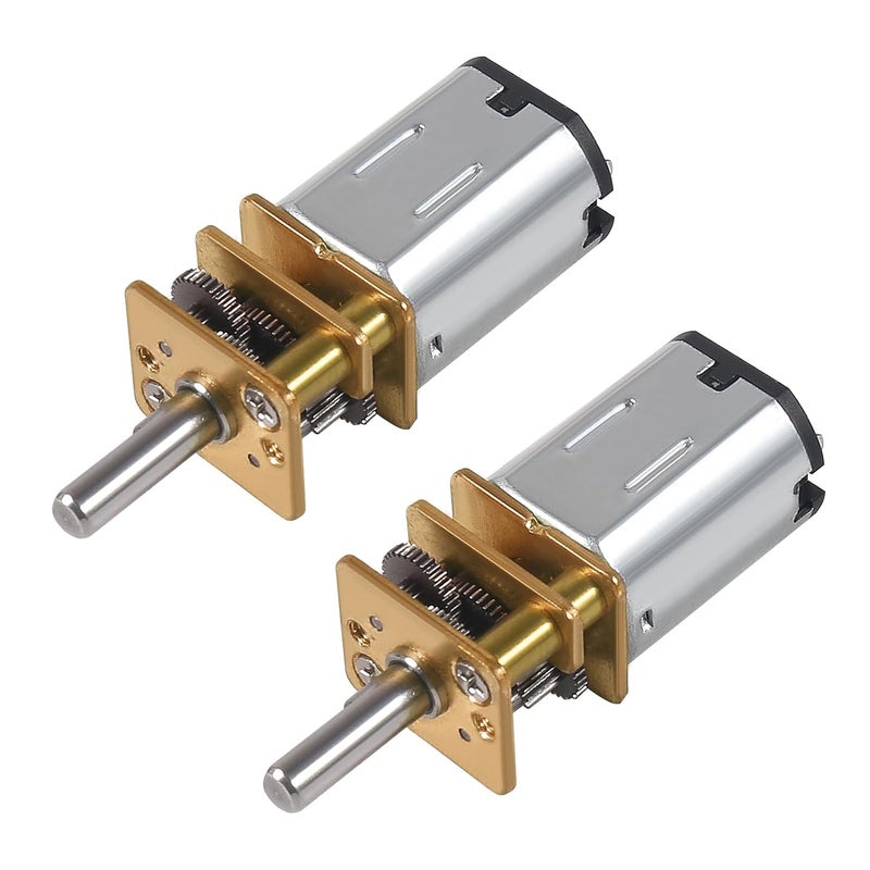 DORHEA 2Pcs DC 6V 1000RPM Gear Motor Full Metal Geared Mini Micro Gear with Gearwheel 1000RPM N20 Speed Reduction for DIY RC Toys Robort Smart Car Motor - Image 1